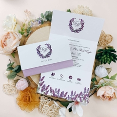 Ngang 250 - Thiệp hoa Lavender sắc tím sang trọng