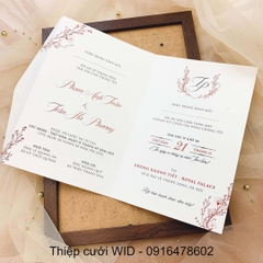 301 CN - Thiệp hoa nhí đỏ Minimal
