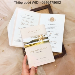 303 CN - Thiệp phong cách Hàn Quốc kết hợp in ảnh cưới