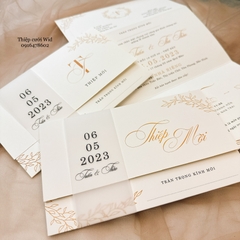 Ngang 388 - Thiệp lá liễu nhẹ nhàng tối giản