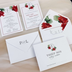 PB 242 - Thiệp Hoa Hồng Đỏ sang trọng