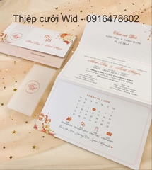 Ngang 251 - Thiệp hoa nhí sắc cam tinh tế