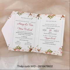 157 CN - Thiệp Cưới Hoa Hồng Lãng Mạn Và Tinh Tế