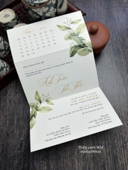Ngang 395 - Mẫu thiệp lá xanh nhẹ nhàng, hiện đại