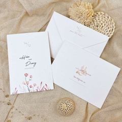 CC 337 - Thiệp phong bì họa tiết Vintage, chất liệu giấy mĩ thuật