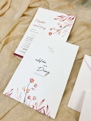 CC 337 - Thiệp phong bì họa tiết Vintage, chất liệu giấy mĩ thuật