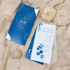 3 lá 329 - Thiệp xanh nước biển cá tính