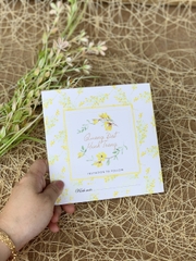 077 Vuông - Thiệp cưới Hoa Phượng Vàng hiện đại