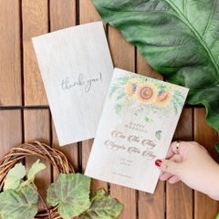 243 CN - Thiệp hoa Hướng Dương nền Kraft