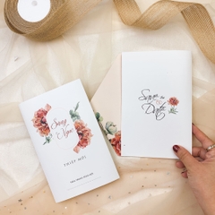 260 CN - Thiệp hoa mẫu đơn cam