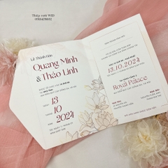 447 CN - Thiệp hoa sen vàng hiện đại