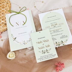 PB rút 442 - Thiệp sắc xanh trang nhã, thanh lịch