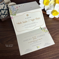Ngang 459 - Thiệp hoa nhí sắc hồng Vintage
