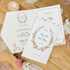 465 CN  - Thiệp họa tiết hoa nhí Vintage