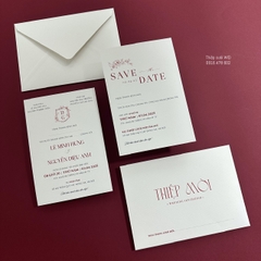 PB 489 - Thiệp tối giản kết hợp giấy mĩ thuật sang trọng