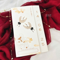 Ngang - Thiệp họa tiết chim hạc