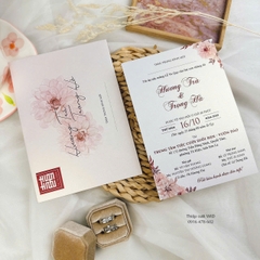 PB 291 - Thiệp hoa đào giấy mĩ thuật