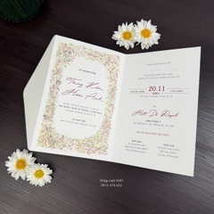 525 CN  - Thiệp họa tiết hoa nhí Vintage