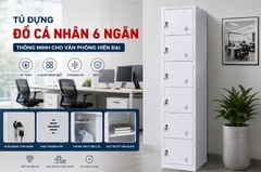 Tủ đựng đồ cá nhân 6 ngăn thông minh cho văn phòng hiện đại