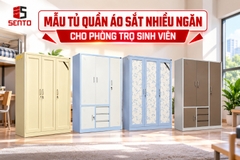 Mẫu tủ quần áo sắt nhiều ngăn cho phòng trọ sinh viên