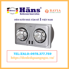 Đèn Sưởi Nhà Tắm Hans H-2B 2 Bóng Treo Tường