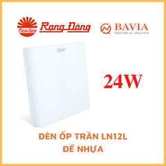 ỐP TRẦN VUÔNG 24W ĐẾ NHỰA LN12N