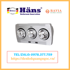 Đèn Sưởi Nhà Tắm Hans H-3B 3 Bóng Treo Tường