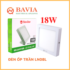 ỐP TRẦN VUÔNG 18W RẠNG ĐÔNG  LN08