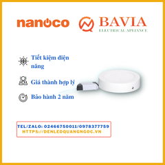 Đèn ốp nổi tròn Nanoco NPL123R