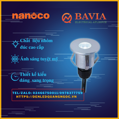 Đèn âm tường Nanoco, mặt tròn NSL2101