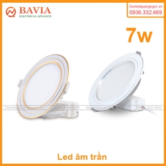 Đèn Led âm trần AT10 7W (viền Bạc/Vàng) lỗ D90mm