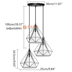 Đèn thả trần trang trí kim cương QN-VT015