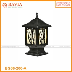 Đèn trụ cổng Điêu khắc cây tre BG36-200-A