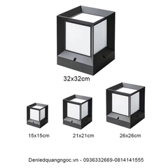 Đèn trụ cổng vuông hiện đại