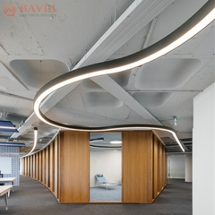 Đèn Led thả văn phòng uốn cong