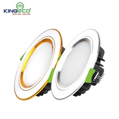 Đèn LED âm trần ECO 7W ( viền màu mặt phẳng)