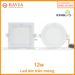 Đèn LED âm trần siêu mỏng 12W