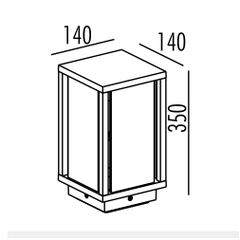 Đèn trụ cổng Nanoco NBB1463