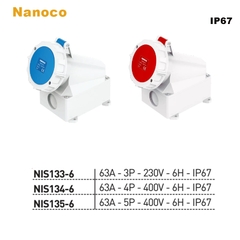 Ổ cắm gắn nổi kín nước IP67 63A