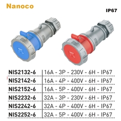 Ổ cắm nối kín nước IP67 16A 32A