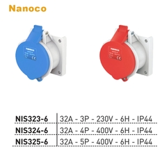 Ổ cắm âm dạng thẳng IP44 32A