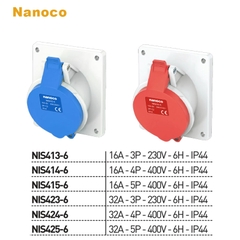 Ổ cắm âm dạng nghiêng IP44 16A 32A