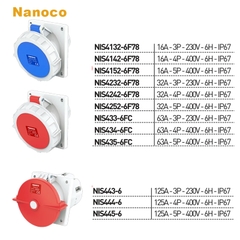 Ổ cắm âm dạng nghiêng kín nước IP67