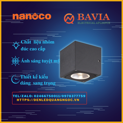 Đèn gắn tường ngoài trời NBL2541-6 Nanoco, 12W ánh sáng trắng