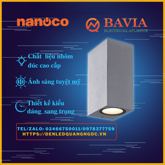 Đèn gắn tường ngoài trời NBL2621 Nanoco, 14W ánh sáng vàng