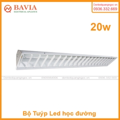 Bộ LED Tube lớp học đơn bóng thuỷ tinh 1x20W