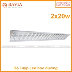 Bộ LED Tube lớp học đôi bóng thuỷ tinh 2x20W