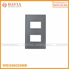 Mặt 2 thiết bị WEG68020MB ( màu đen )