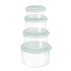 Bộ 4 hộp thực phẩm tròn Hokkaido (500-1000-1500-2500ml)