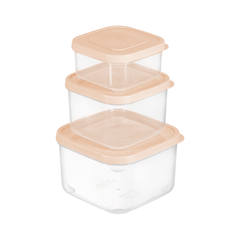 Bộ 3 hộp thực phẩm vuông Hokkaido